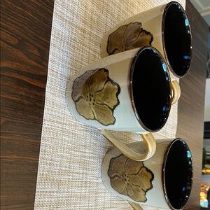 Pfaltzgraff Painted Poppies 3 pc coffee mugs